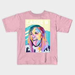 Abstract Cardi B in WPAP Kids T-Shirt